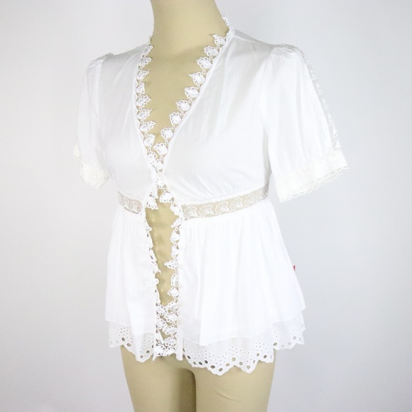 NWT ASOS White Button Down Blouse - US 6 - Q27